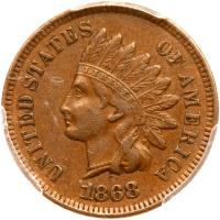 1868 Indian Head 1C PCGS EF45