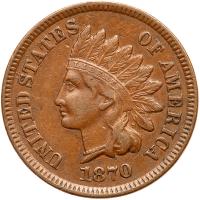 1870 Indian Head 1C VF35