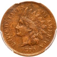 1870 Indian Head 1C PCGS VF30