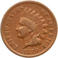 1870 Indian Head 1C VG8