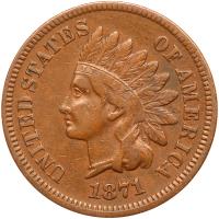 1871 Indian Head 1C F12