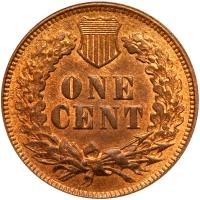 1873 Indian Head 1C. Open 3 ANACS MS63 RB - 2