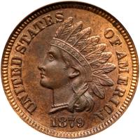 1879 Indian Head 1C ANACS MS63 BR