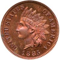 1885 Indian Head 1C PCGS PF64 RB