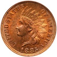 1885 Indian Head 1C PCGS MS63 RD