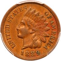 1889 Indian Head 1C PCGS AU55