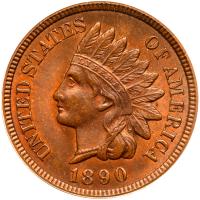 1890 Indian Head 1C ICG MS65 BR