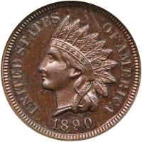 1890 Indian Head 1C ANACS PF62 RB