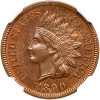 1890 Indian Head 1C NGC MS64 BR