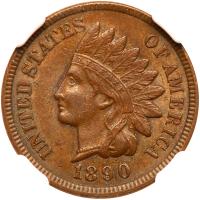 1890 Indian Head 1C NGC MS62 BR