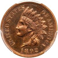 1892 Indian Head 1C PCGS PF64 RB