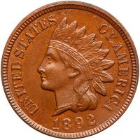 1892 Indian Head 1C MS63 BR