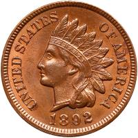 1892 Indian Head 1C MS60 BR
