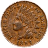 1897 Indian Head 1C ICG EF40