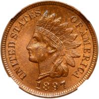 1897 Indian Head 1C NGC MS64 RB