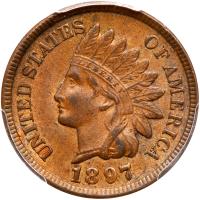 1897 Indian Head 1C PCGS MS63 BR