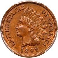 1897 Indian Head 1C PCGS MS63 BR