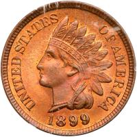 1899 Indian Head 1C PCGS MS65 RD