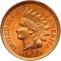 1899 Indian Head 1C MS64 RD