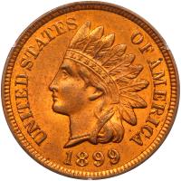 1899 Indian Head 1C PCGS MS63 RB