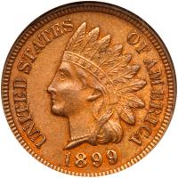 1899 Indian Head 1C ANACS MS64 RB