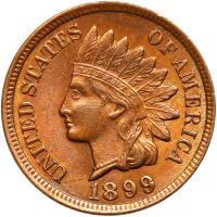 1899 Indian Head 1C MS60 RB