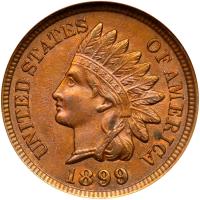 1899 Indian Head 1C ANACS MS62 BR