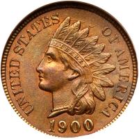 1900 Indian Head 1C ANACS MS64 RB