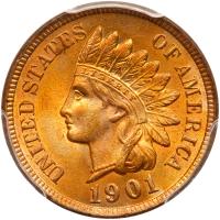 1901 Indian Head 1C PCGS MS65 RD