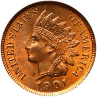 1901 Indian Head 1C ANACS MS65 RB