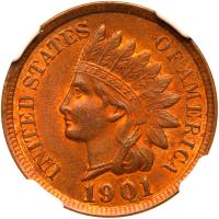 1901 Indian Head 1C NGC MS63 RB