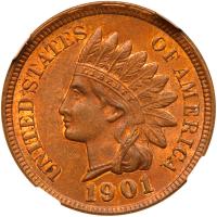 1901 Indian Head 1C NGC MS63 RB