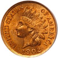 1902 Indian Head 1C PCGS MS64 RB