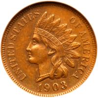1903 Indian Head 1C ANACS MS60 BR