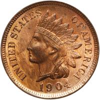 1904 Indian Head 1C MS64 RB