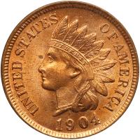 1904 Indian Head 1C MS64 RD