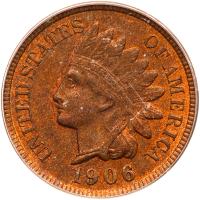 1906 Indian Head 1C PCGS MS64 RB