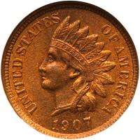 1907 Indian Head 1C NGC MS63 RB