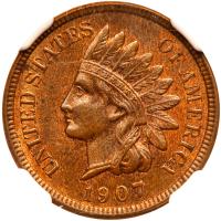 1907 Indian Head 1C NGC MS63 RB