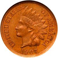 1907 Indian Head 1C ANACS MS63 BR