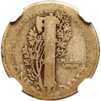 1916-D Mercury 10C NGC Fair2 - 2