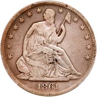 1861-O Liberty Seated 50C