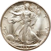 1939-D Liberty Walking 50C PCGS MS64