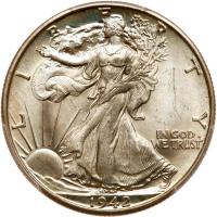 1942-D Liberty Walking 50C PCGS MS65