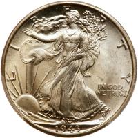 1943-D Liberty Walking 50C PCGS MS66