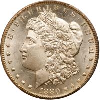 1880-CC Morgan $1. Rev of 1879 PCGS MS64