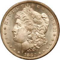 1880-CC Morgan $1. Rev of 1879 PCGS MS63