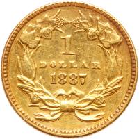 1887 $1 Gold Indian - 2