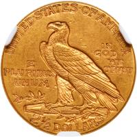 1915 $2.50 Indian NGC AU55 - 2