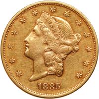 1885-S $20 Liberty VF20